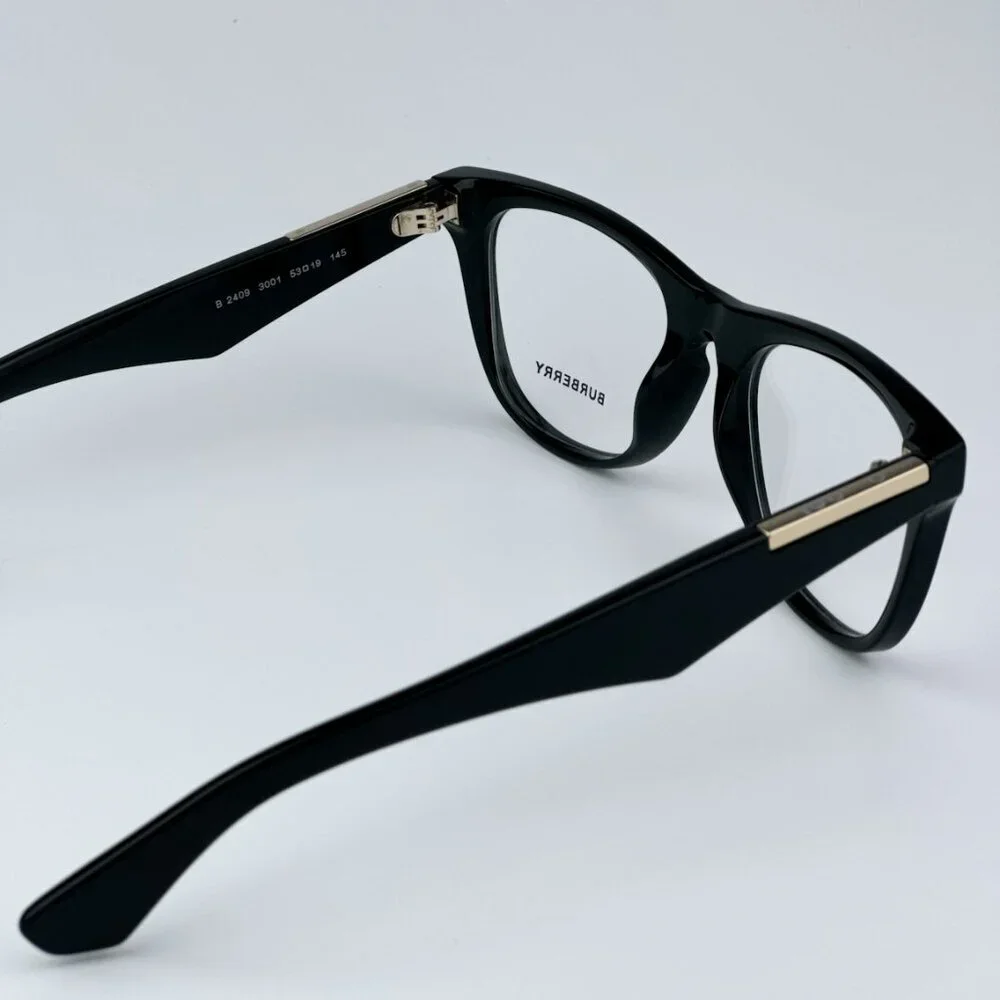 Burberry BE2409 3001 BRAND NEW Eyeglasses Black Square Unisex